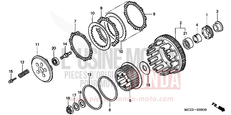 KUPPLUNG von Hornet 900 CANDY GLORY RED-U (R101) von 2005